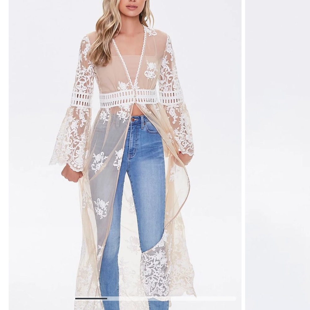 Sheer Crochet Kimono